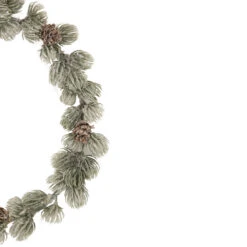12" Mini Frosted Pine Christmas Wreath With Pine Cones -Best Christmas Store northlight sf93423 2 82728.1667535678