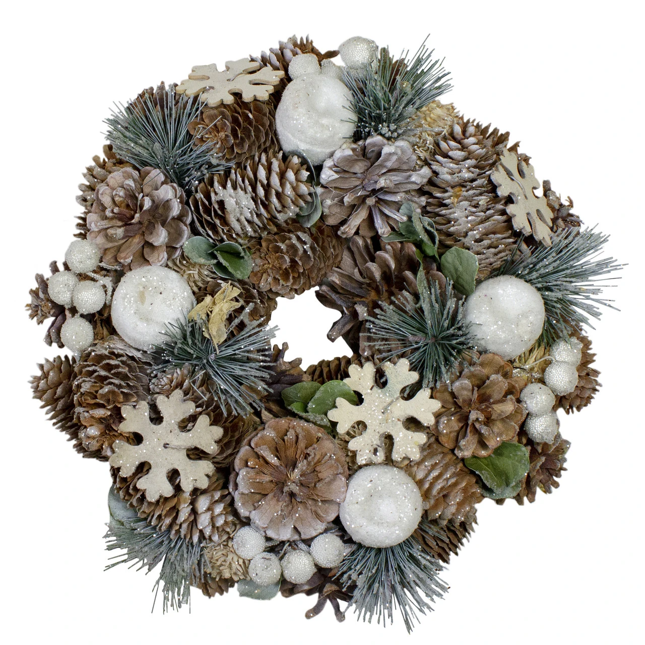 Frosted Glitter Pine Cone And Berries Artificial Christmas Wreath, 10.5-Inch, Unlit 1 Frosted Glitter Pine Cone And Berries Artificial Christmas Wreath, 10.5-Inch, Unlit