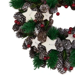 Pine Cone And Berries With Stars Artificial Christmas Wreath, 10-Inch, Unlit -Best Christmas Store northlight sh86366 1 50918.1667488394