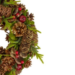 Green And Brown Pine Cone And Berry Christmas Wreath - 13" Unlit -Best Christmas Store northlight sh89583 2 updated 12459.1667576948