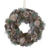 Glittered Pine Cones And Berries Artificial Christmas Wreath, 13-Inch, Unlit