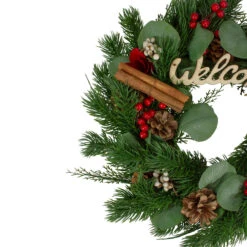 Green And Red "Welcome" Artificial Christmas Wreath - 12-Inch, Unlit 7 Green And Red "Welcome" Artificial Christmas Wreath - 12-Inch, Unlit -Best Christmas Store northlight sh89630 2 updated 18903.1667572568