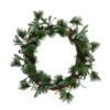 Pine Needle And Silver Ball Ornament Artificial Christmas Wreath, 12-Inch, Unlit