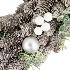 White Berry And Pinecone Foliage Christmas Ornament Wreath, 12.5-Inch, Unlit 5 White Berry And Pinecone Foliage Christmas Ornament Wreath, 12.5-Inch, Unlit -Best Christmas Store northlight sh94265 3 10704.1667568761