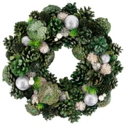 Green Pinecone And Foliage Artificial Christmas Wreath, 14-Inch, Unlit 5 Green Pinecone And Foliage Artificial Christmas Wreath, 14-Inch, Unlit -Best Christmas Store northlight sh94272 1 31672.1667568750