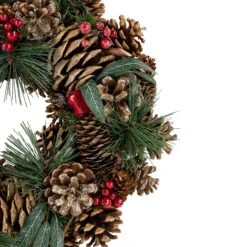 Green Mixed Foliage And Apple Artificial Christmas Wreath, 13.75-Inch, Unlit -Best Christmas Store northlight sh94277 3new 71274.1667946559