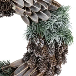 Brown And Green Pine Needle And Pine Cone Artificial Christmas Wreath, 13.5-Inch, Unlit -Best Christmas Store northlight sh94281 2new 15939.1668089039