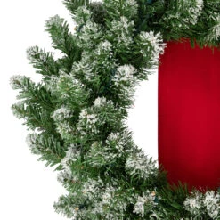 Set Of 3 Pre-Lit B/O Flocked Wreaths On Red Ribbon Christmas Decoration, 6.5' 5 Set Of 3 Pre-Lit B/O Flocked Wreaths On Red Ribbon Christmas Decoration, 6.5' -Best Christmas Store northlight sm4116 2new 13164.1668092992