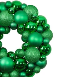 Green 3-Finish Shatterproof Ball Christmas Wreath - 13-Inch, Unlit 5 Green 3-Finish Shatterproof Ball Christmas Wreath - 13-Inch, Unlit -Best Christmas Store northlight sm91053 1 12680.1667573340