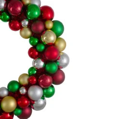 Shatterproof Ball 2-Finish Traditional Colors Christmas Wreath, 36-Inch, Unlit -Best Christmas Store northlight sm91059 1 80258.1687966508
