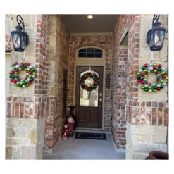 Traditional Colors 2-Finish Shatterproof Ball Christmas Wreath, 24-Inch -Best Christmas Store northlight sm91059 cxpic2 76495.1677518924