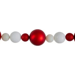 6' Shatterproof Ball 3-Finish Red And White Christmas Garland 5 6' Shatterproof Ball 3-Finish Red And White Christmas Garland -Best Christmas Store northlight sm91070 1 17908.1667533430