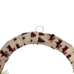 Burlap Wrapped Artificial Christmas Wreath - 24-Inch, Unlit -Best Christmas Store northlight sm91199 2 72947.1667576892