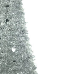 4' Silver Tinsel Pop-Up Artificial Christmas Tree, Unlit -Best Christmas Store northlight sm921155 2 84113.1667530295