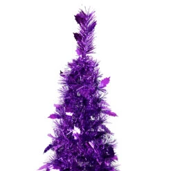 6' Purple Tinsel Pop-Up Artificial Christmas Tree, Unlit -Best Christmas Store northlight sm92151 3 58059.1667531220