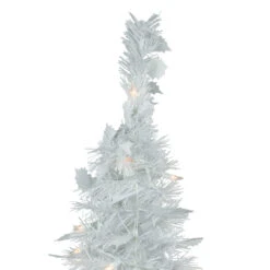 4' Pre-Lit White Tinsel Pop-Up Artificial Christmas Tree, Clear Lights -Best Christmas Store northlight sm92159 3 72885.1667530298