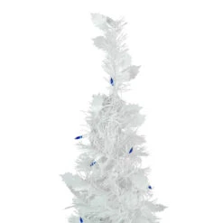 4' Pre-Lit White Tinsel Pop-Up Artificial Christmas Tree, Blue Lights -Best Christmas Store northlight sm92170 3 76298.1667530297
