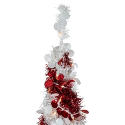 4' Pre-Lit Candy Cane Pop-Up Artificial Christmas Tree, Clear Lights -Best Christmas Store northlight sm92178 4 58886.1667535850