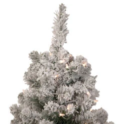3' Pre-Lit Heavily Flocked Madison Pine Medium Artificial Christmas Tree, Clear Lights -Best Christmas Store northlight sm92916 3 99519.1667530200