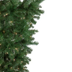 7.5' Pre-Lit Green Upside Down Spruce Artificial Christmas Tree, Clear Lights -Best Christmas Store northlight sm92974 2 44576.1667530212