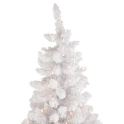 9' Pre-Lit Flocked Norway White Pine Artificial Christmas Tree, Warm White LED Lights -Best Christmas Store northlight sm92982 3 26219.1667535770