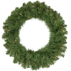 4-Piece Artificial Wolcott Spruce Christmas Tree, Wreath And Garland Set, Clear Lights -Best Christmas Store northlight sm92986 87 wreath 34410.1667530217