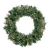Pre-Lit Oregon Cashmere Pine Artificial Christmas Wreath, 24-Inch, Clear Lights