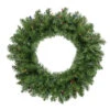 Pre-Lit Rockwood Pine Artificial Christmas Wreath, 24-Inch, Multi Lights