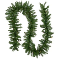 9' X 10 Pre-Lit Rockwood Pine Artificial Christmas Garland, Multi Lights