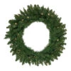 Pre-Lit Winona Fir Artificial Christmas Wreath, 24-Inch, Warm White LED Lights