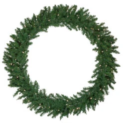 Pre-Lit Winona Fir Artificial Christmas Wreath, 48-Inch, Warm White LED Lights