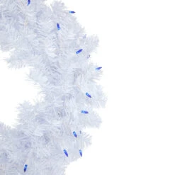 Pre-Lit Woodbury White Pine Artificial Christmas Wreath, 24-Inch, Blue Lights 7 Pre-Lit Woodbury White Pine Artificial Christmas Wreath, 24-Inch, Blue Lights -Best Christmas Store northlight sm93089 2 29878.1671629477