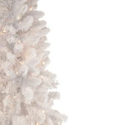 6.5' Pre-Lit Medium Flocked Norway Pine Artificial Christmas Tree, Warm White LED Lights -Best Christmas Store northlight sm93361 2 61640.1667659655