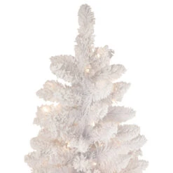 6.5' Pre-Lit Medium Flocked Norway Pine Artificial Christmas Tree, Warm White LED Lights -Best Christmas Store northlight sm93361 3 22002.1667659655