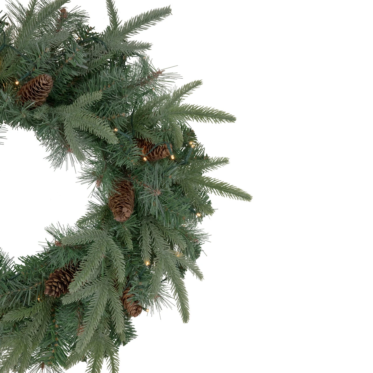 24" Pre-Lit Artificial Mixed Pine And Pine Cone Christmas Wreath 4 24" Pre-Lit Artificial Mixed Pine And Pine Cone Christmas Wreath - Image 4