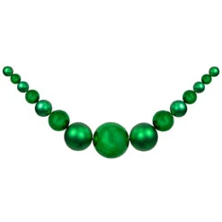 6' Green Shiny And Matte Shatterproof Ball Christmas Swag