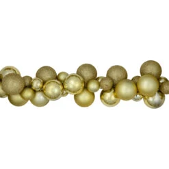 6' Shatterproof Ball Vegas Gold 3-Finish Christmas Garland -Best Christmas Store northlight sm93786 2 65786.1687801156