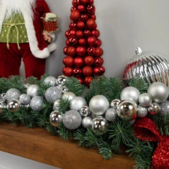 6' Silver Shatterproof Ball 3-Finish Christmas Garland -Best Christmas Store northlight sm93788 styled 08054.1687801155