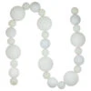 6' White Shatterproof Ball 3-Finish Christmas Garland