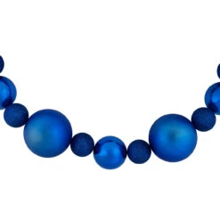 6' Blue Shatterproof Ball 3-Finish Christmas Garland -Best Christmas Store northlight sm93812 03 00855.1687801152