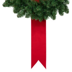 Set Of 3 Pre-Lit Battery Operated Wreaths On Red Ribbon Christmas Decoration, 6.5' -Best Christmas Store northlight sm94118 3new 78241.1668103771
