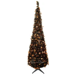 6' Fall Harvest Pop Up Artificial Thanksgiving Tree With Pumpkins
