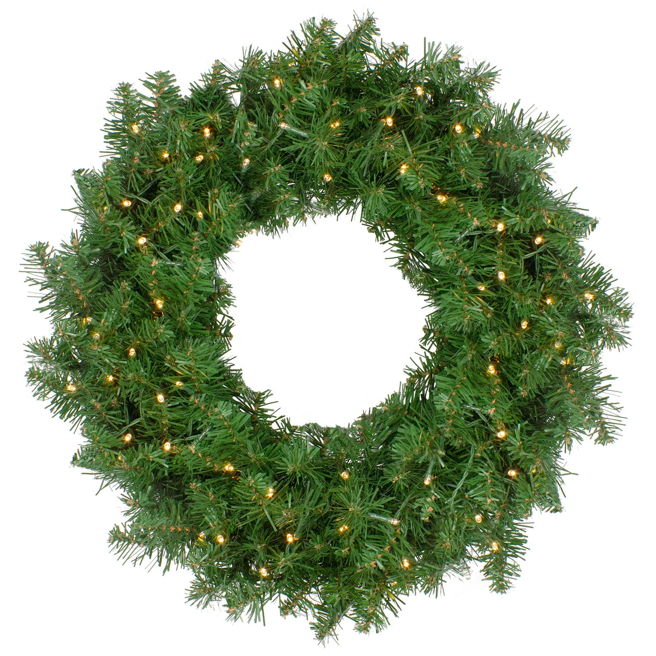 Pre-Lit Whitmire Pine Artificial Christmas Wreath - 24-Inch, Warm White LED Lights 1 Pre-Lit Whitmire Pine Artificial Christmas Wreath - 24-Inch, Warm White LED Lights