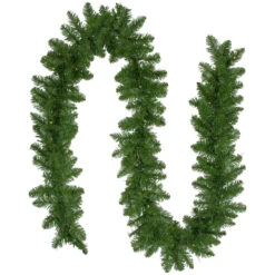 9' X 10" B/O Pre-Lit Artificial Whitmire Pine Christmas Garland - Clear LED Lights