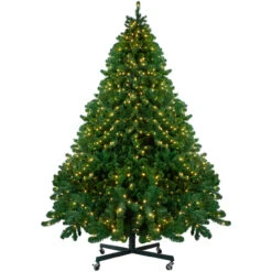 9' Pre-Lit Full Olympia Pine Artificial Christmas Tree - Warm White Lights