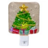 4" Green And Gold Christmas Tree Night Light