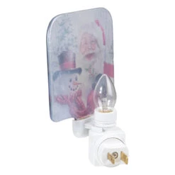 4" Red And White Santa And A Snowman Christmas Night Light -Best Christmas Store northlight tn91445 3 56050.1667509730