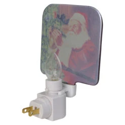 6" Norman Rockwell 'Santa Trimming Tree' Glass Christmas Night Light -Best Christmas Store northlight tn93382 1 10602.1667517351