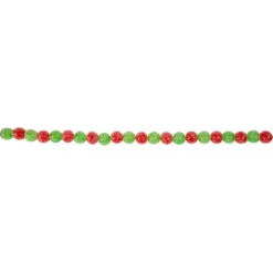 6' Red And Green Glittered Candy Drop Christmas Garland,Unlit