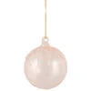 3" Pink Iridescent Glass Christmas Ball Ornament